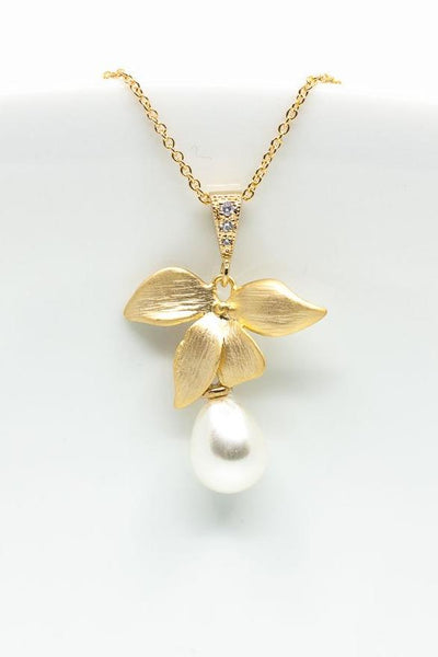 online und Kette Blume Perle | Schmuck vergoldet Siena - kaufen CATALEA